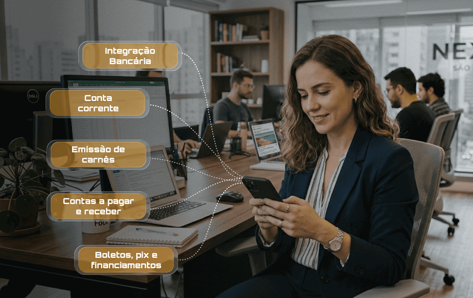 Financeiro conectado à tela do PDV